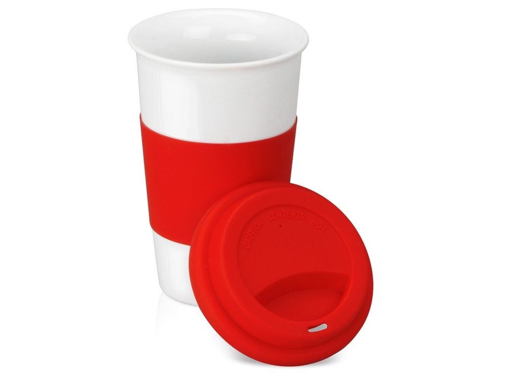 Кружка Нью-Йорк  с силиконовой крышкой и манжетой