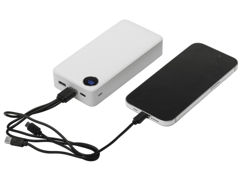 Внешний аккумулятор Mild Pro c быстрой зарядкой QC/PD, металлик soft-touch, 20 000 mAh