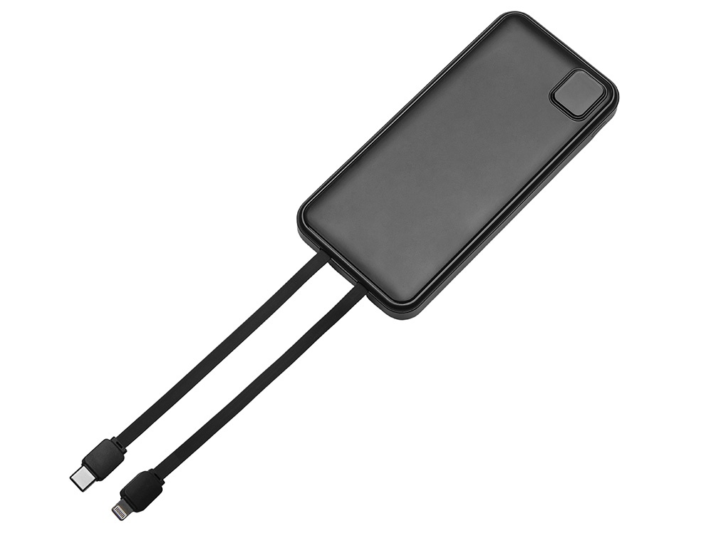 Внешний аккумулятор со встроенными кабелями Фрэйм, 10000мач