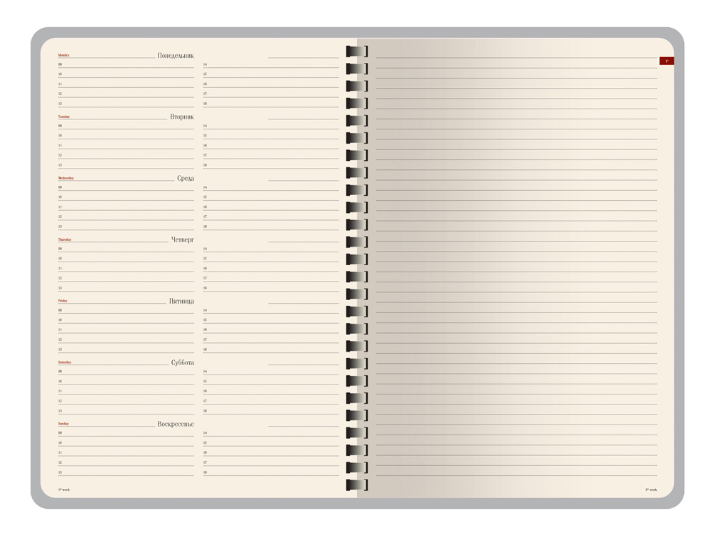 Еженедельник недатированный А5 Concept