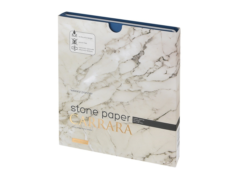 Еженедельник с каменной бумагой А5+ Carrara